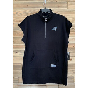 CAROLINA PANTHERS NFL DKNY Sport Naomi Quarter-Zip Sneaker Dress Women's Sz 2XL